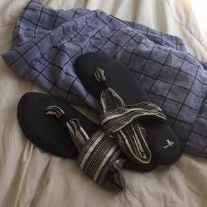 Sanuk Cloth Striped Sandals